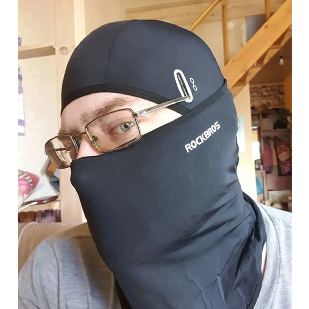 ROCKBROS - Pasamontaña Cortaviento Ciclismo Moto Camuflado M3 ROCKBROS