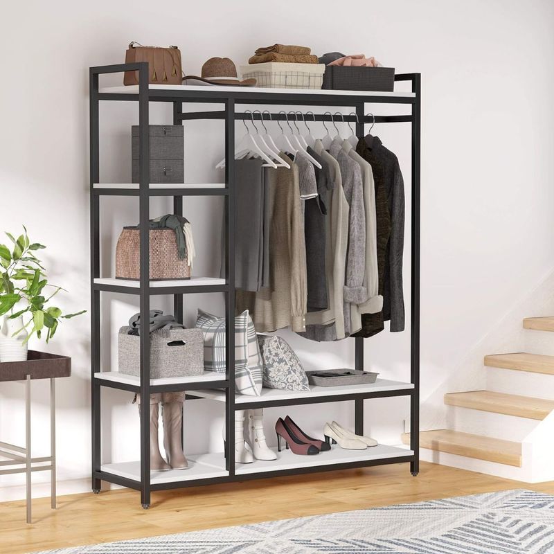 GENERICO - Ropero Granger Blanco Estilo Industrial Coricha Home