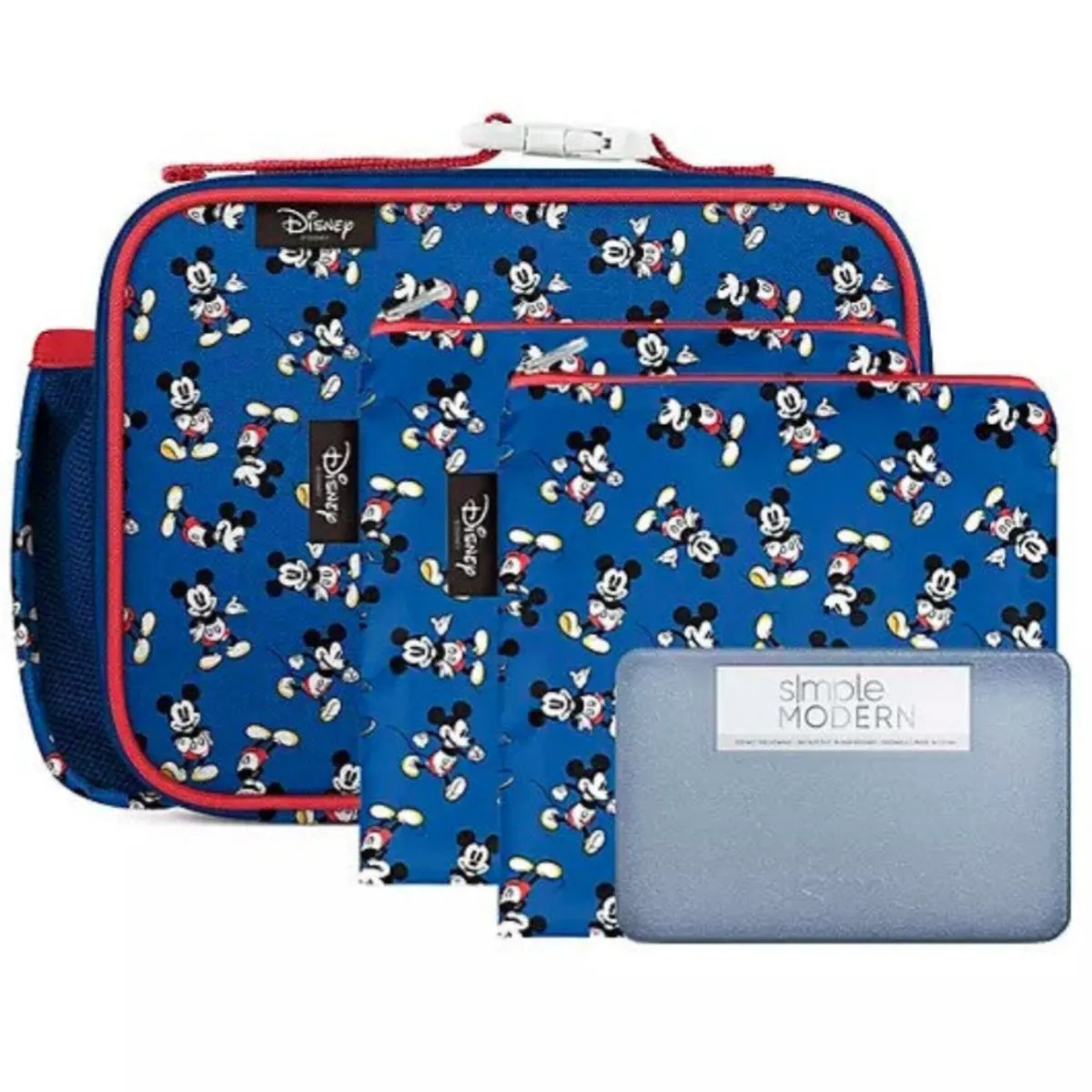 SIMPLE MODERN - Set 4 piezas Simple Modern Lonchera escolar Mickey Mouse Mickey Mouse