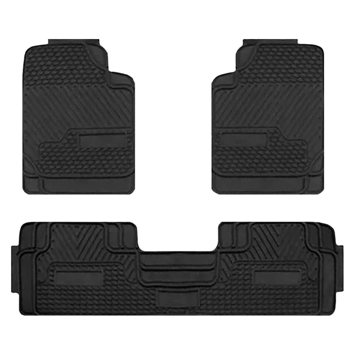 GENERICO - Pisos De Jebe En Pvc Universal 3 Pieza Negro Auto Camioneta