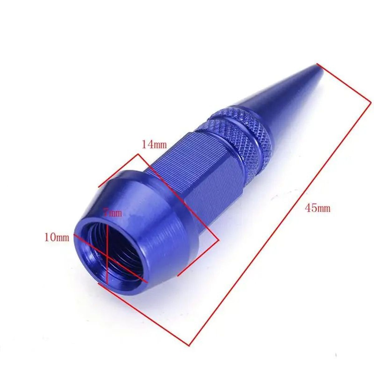 GENERICO - Tapa De Válvula Tuning bala Para Llantas Universal Azul