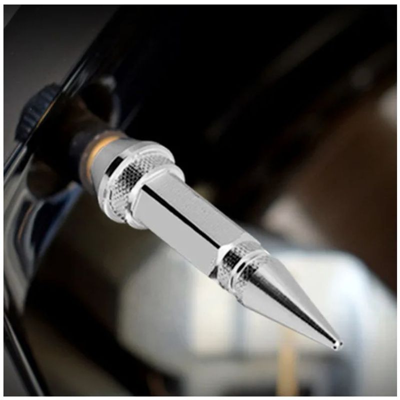 GENERICO - Tapa De Válvula Tuning bala Para Llantas Universal Plata