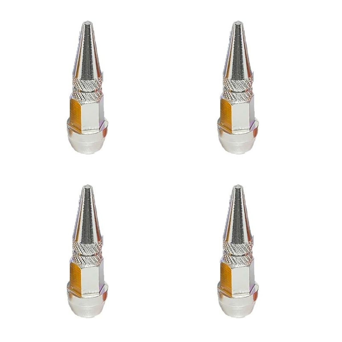 GENERICO - Tapa De Válvula Tuning bala Para Llantas Universal Plata