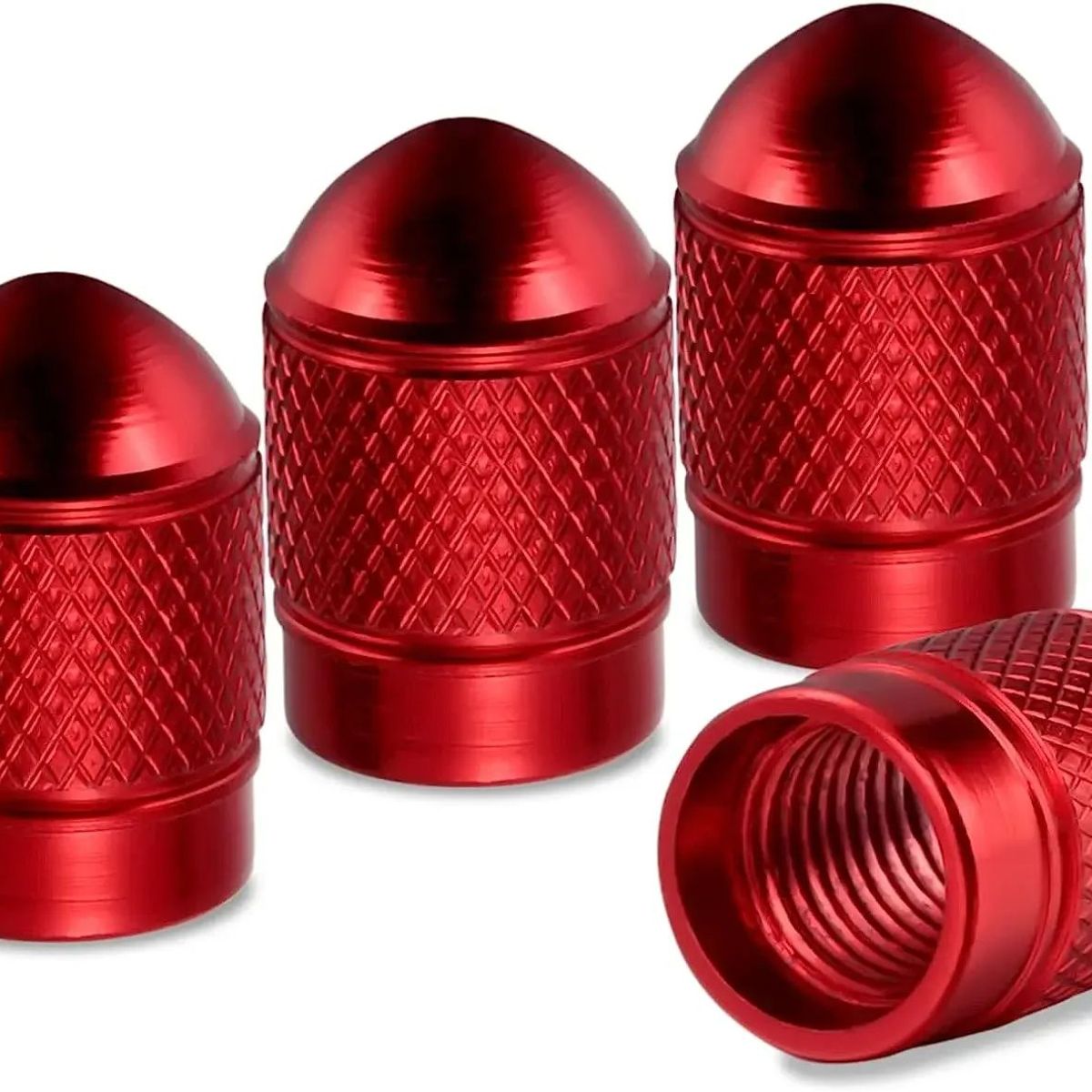 GENERICO - Tapa De Válvula  Para Llantas Universal Rojo