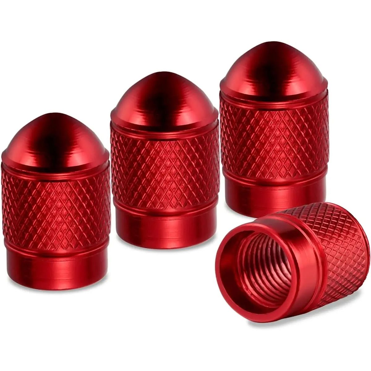 GENERICO - Tapa De Válvula  Para Llantas Universal Rojo