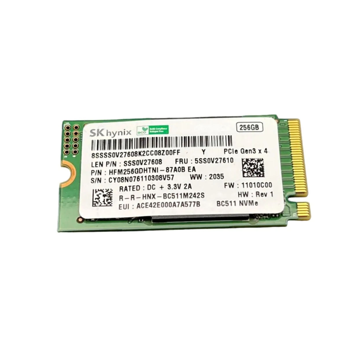 GENERICO - Disco Duro SSD Hynix.  M2 Mini NVME BC511.  256 Gb