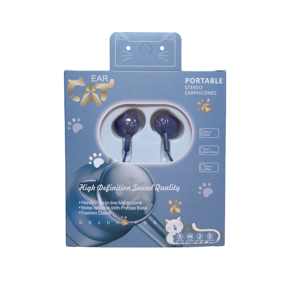 GENERICO - Audífonos Cat Ear - Color Azul