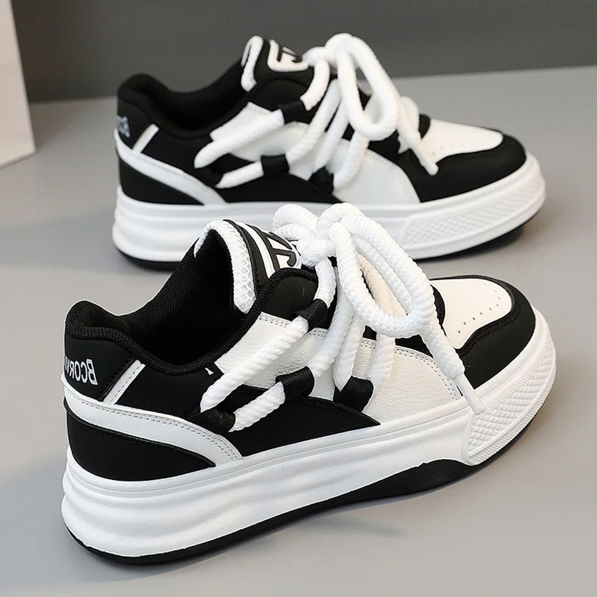 GENERICO - mujeres zapatillas plataforma zapatos casuales con cordones comodos