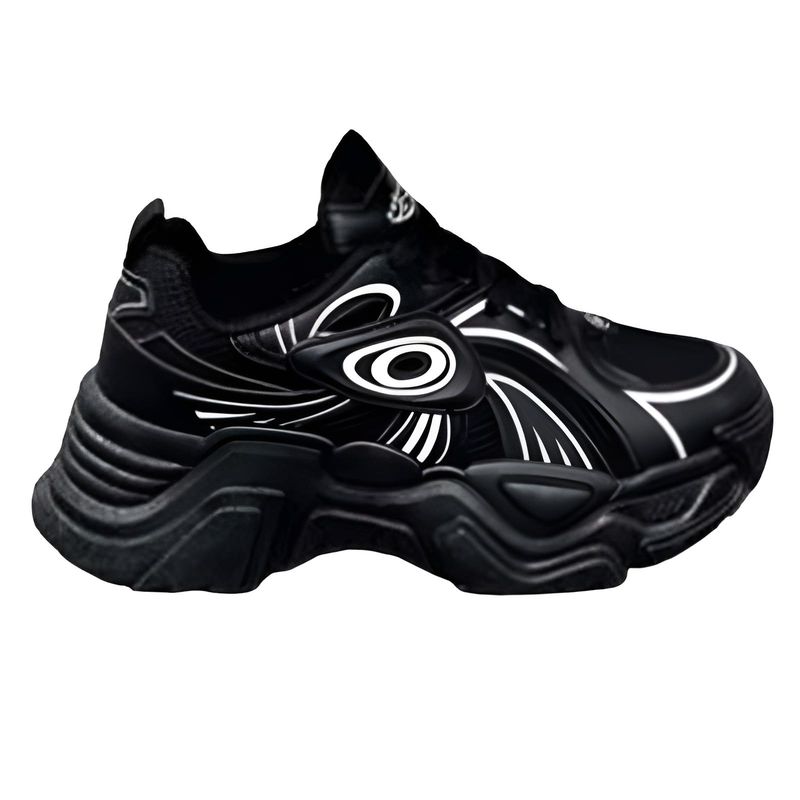 GENERICO - Zapatillas Mujer gruesas malla transpirable Zapato plataforma cordones