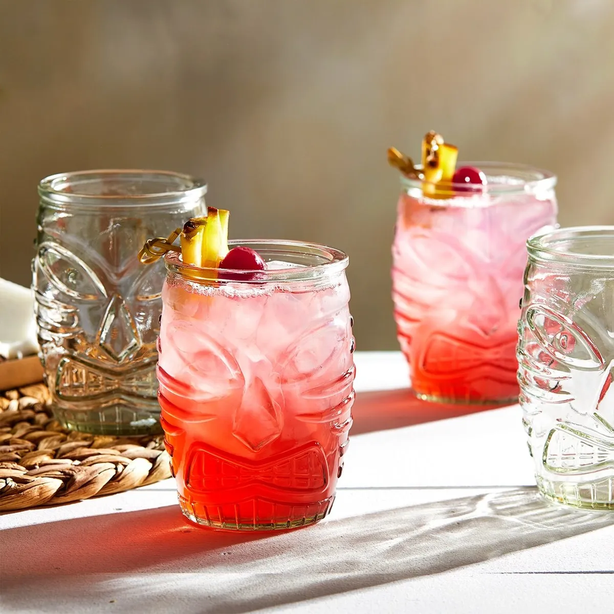 LIBBEY - Vaso Tiki  Double Old Fashioned 473 ml. / 16 oz. Juego de 4 Vasos