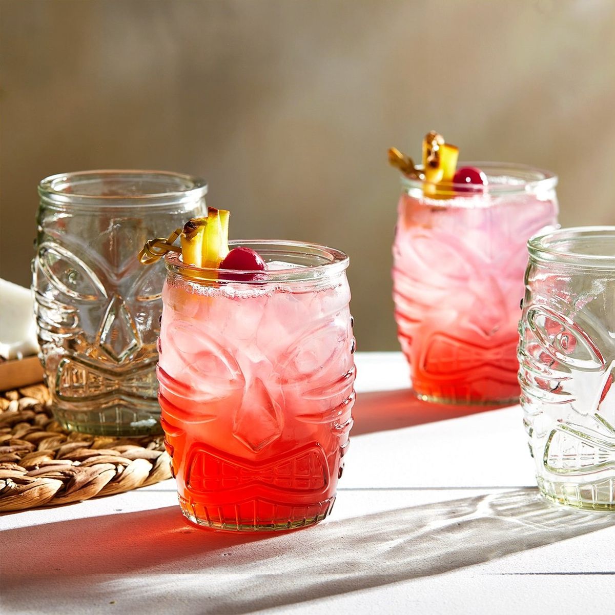 LIBBEY - Vaso Tiki  Double Old Fashioned 473 ml. / 16 oz. Juego de 4 Vasos