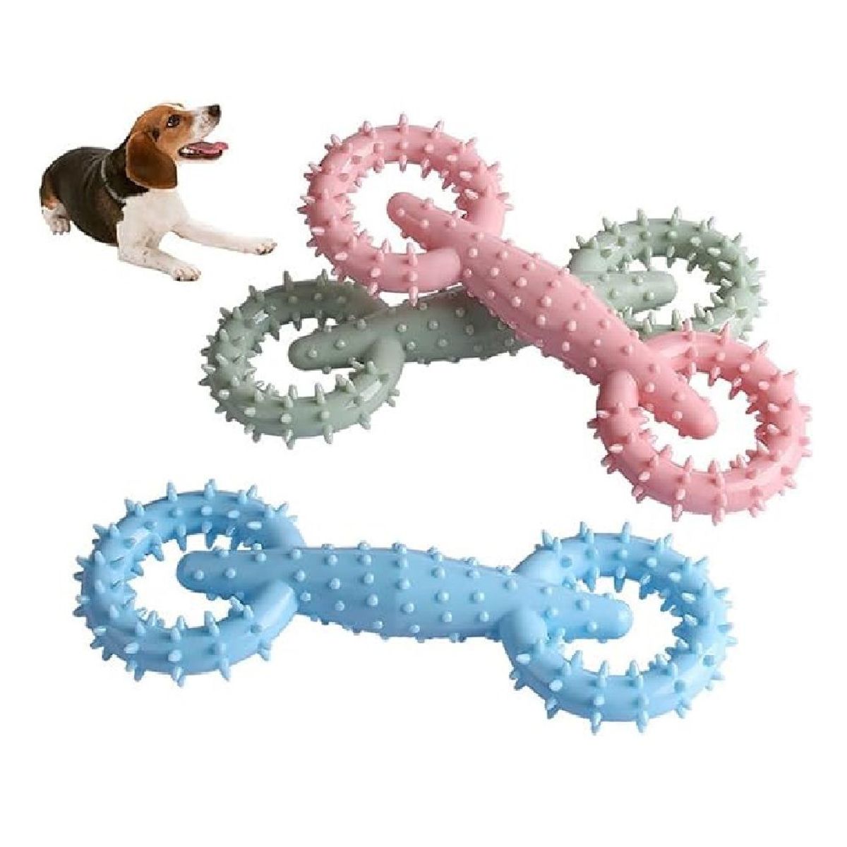 OTTOWARE - JUGUETE MASTICABLE CON PÚAS PARA MASCOTA