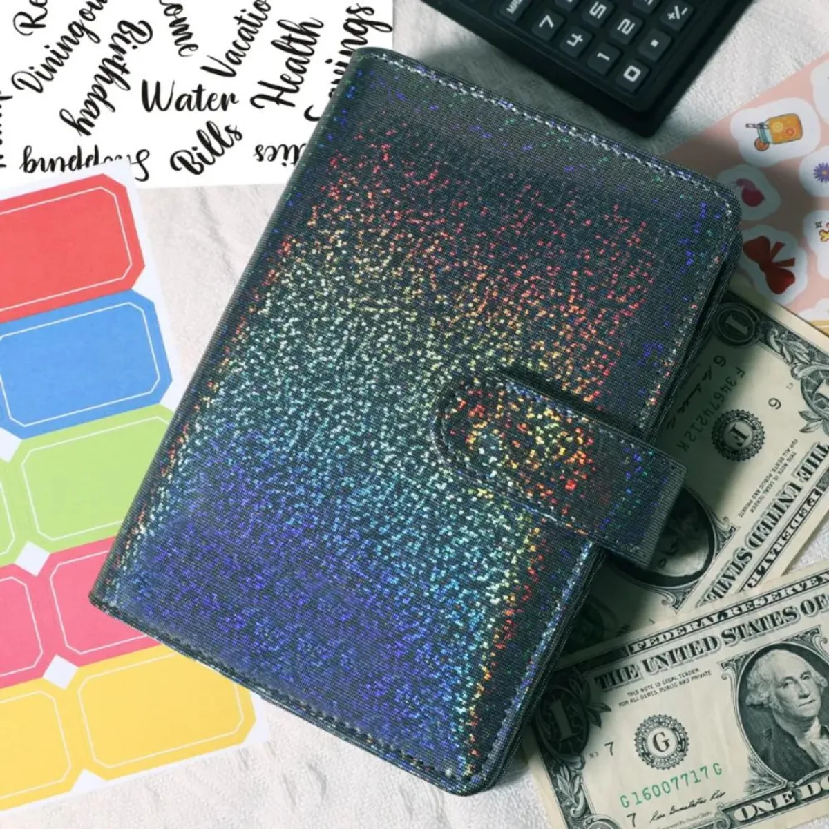 GENERICO - Carpeta Binder Planificador Kawaii Negro