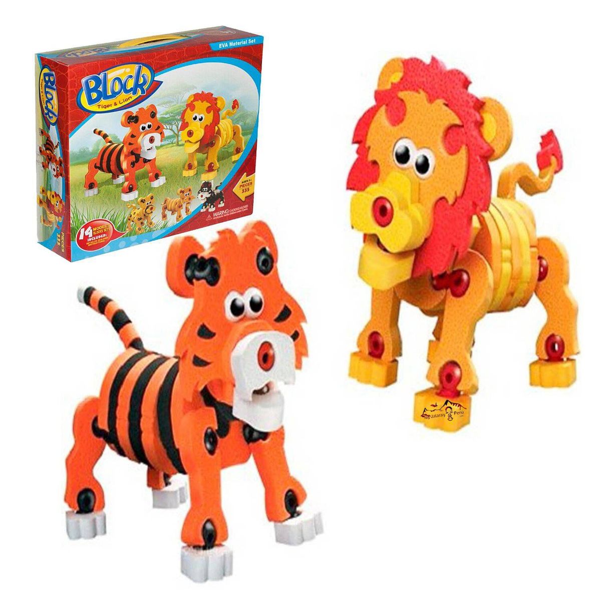 GENERICO - Juego didáctico Rompecabezas 3D Tigre-León 14M