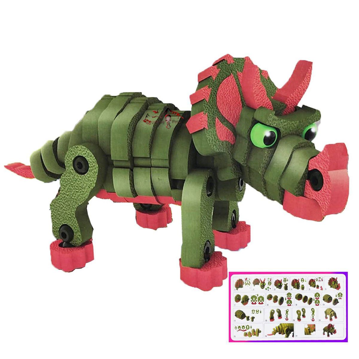 GENERICO - Juego Didáctico Rompecabezas 3D Triceratops 74P