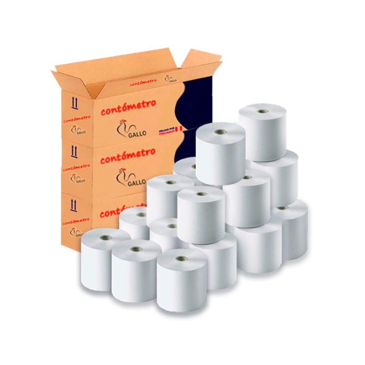GALLOS - CONTOMETRO TERMICO GALLO  80 X 80 (CAJA X 20 ROLLOS)