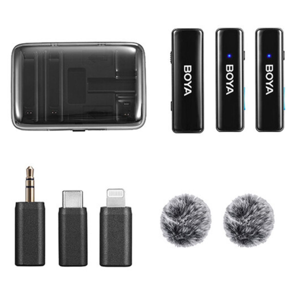 BOYA - Sistema de Micrófono Inalámbrico Doble BOYALINK con diseño Todo-En-Uno