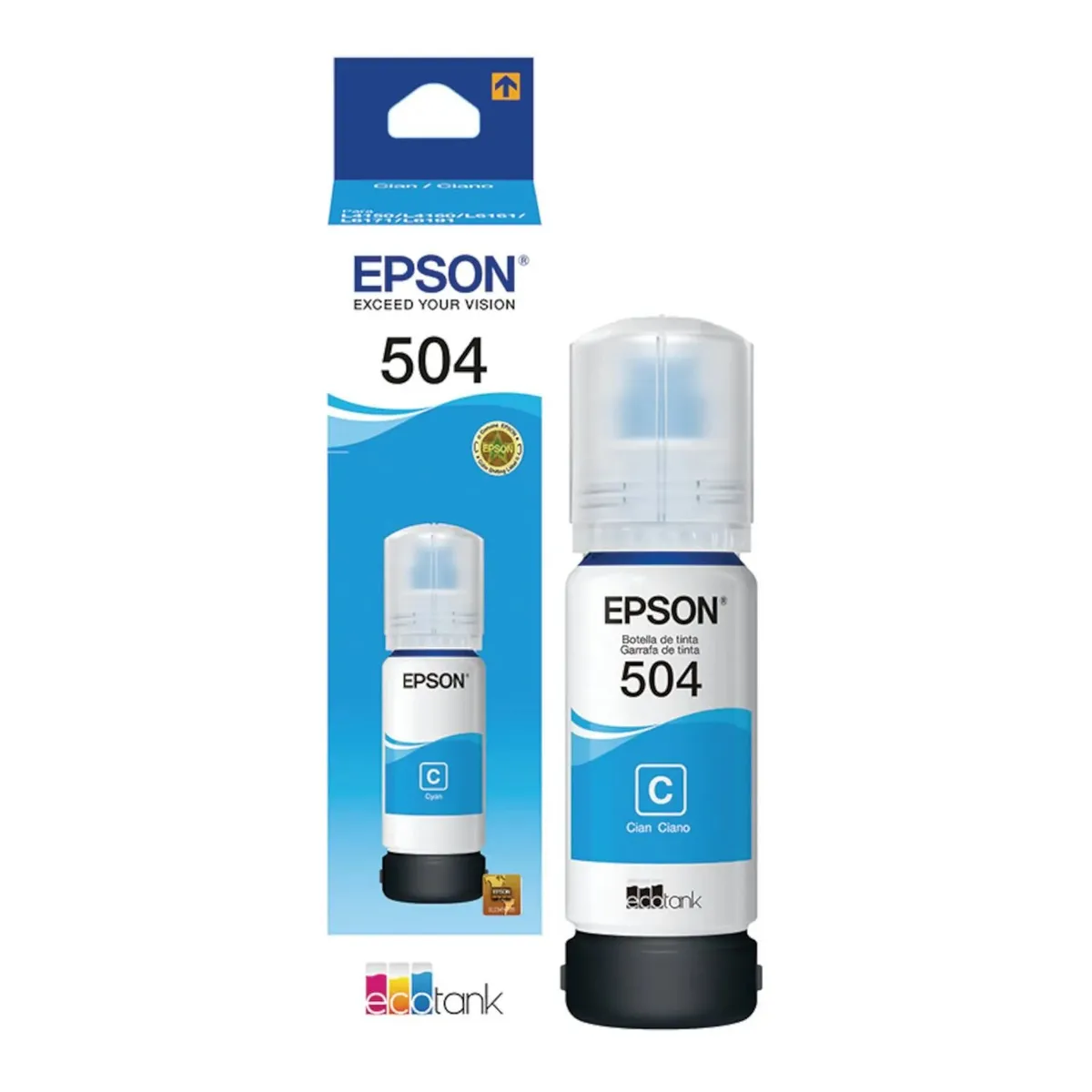 EPSON - Botella de Tinta Epson T504 Cyan