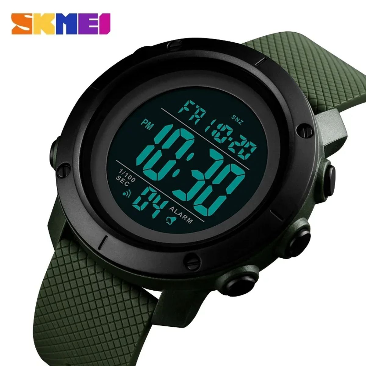 SKMEI - Reloj Skmei 1434 Verde militar Correa Silicona