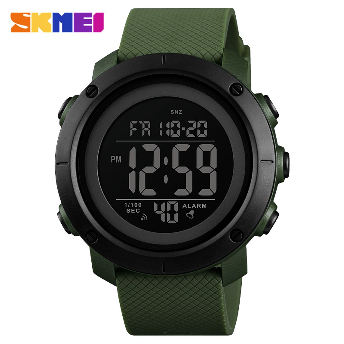SKMEI - Reloj Skmei 1434 Verde militar Correa Silicona