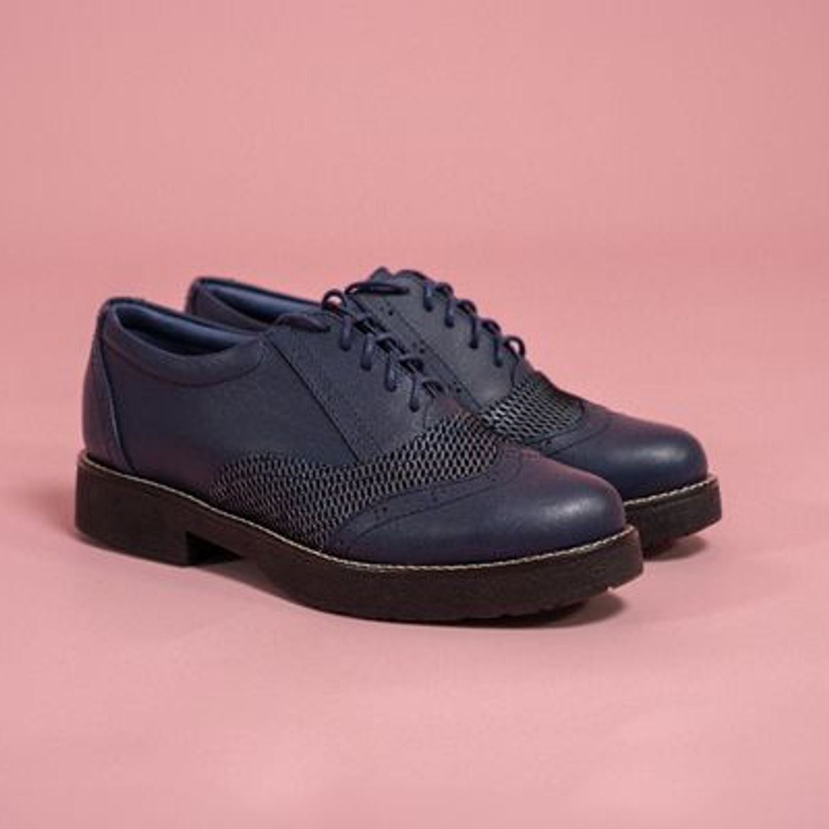 GENERICO - ZAPATO OXFORD DE MUJER AZUL MARINO_.