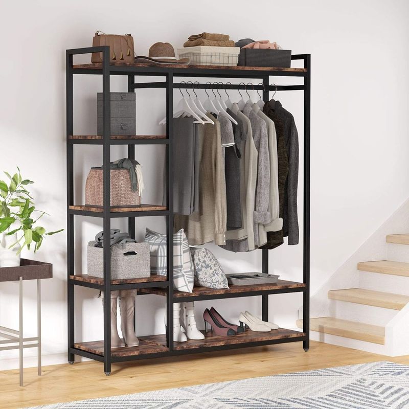 GENERICO - Ropero Granger Caramelo Estilo Industrial Coricha Home