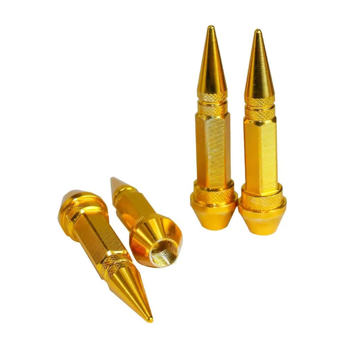 GENERICO - Tapa De Válvula Tuning bala Para Llantas Universal Dorado