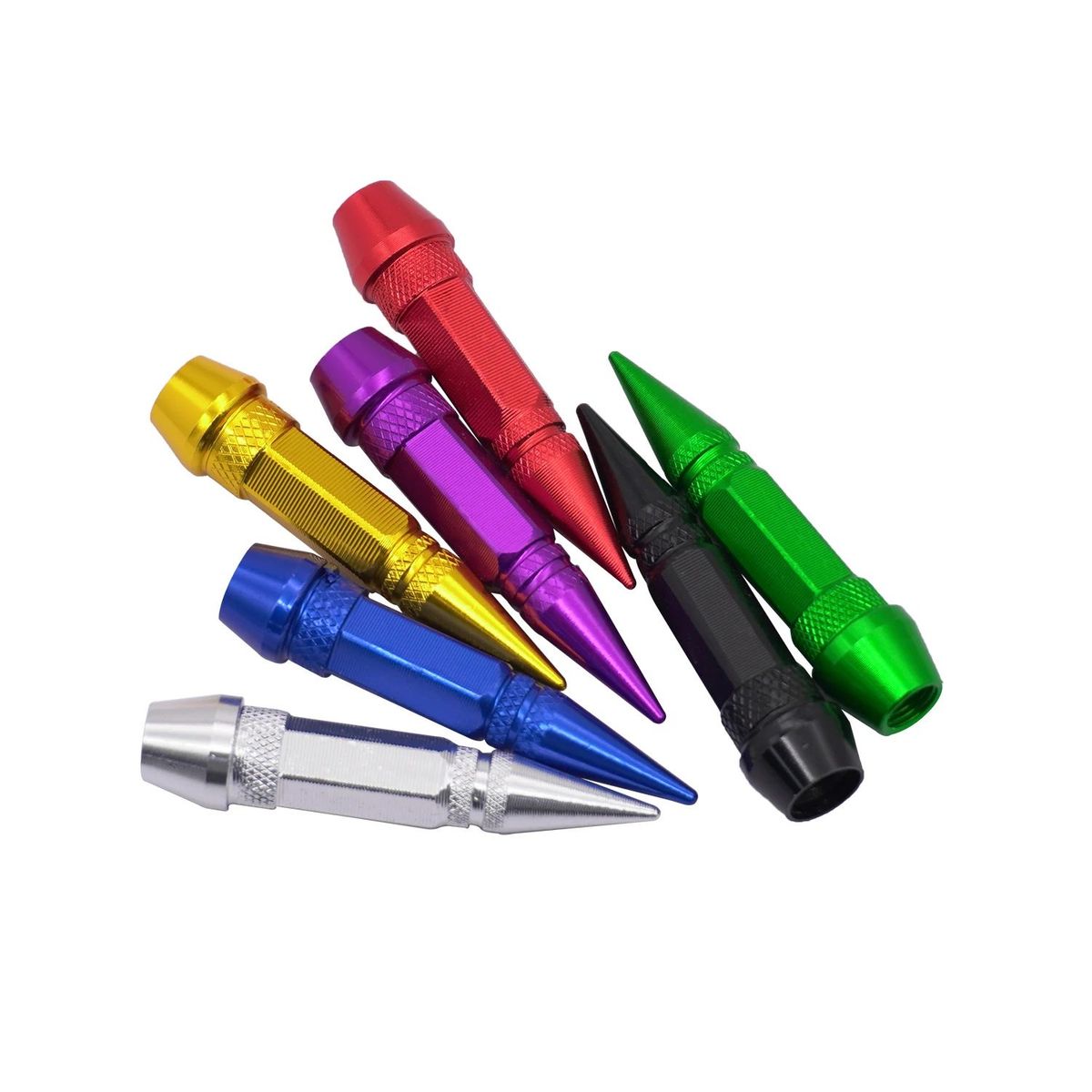 GENERICO - Tapa De Válvula Tuning bala Para Llantas Universal Verde