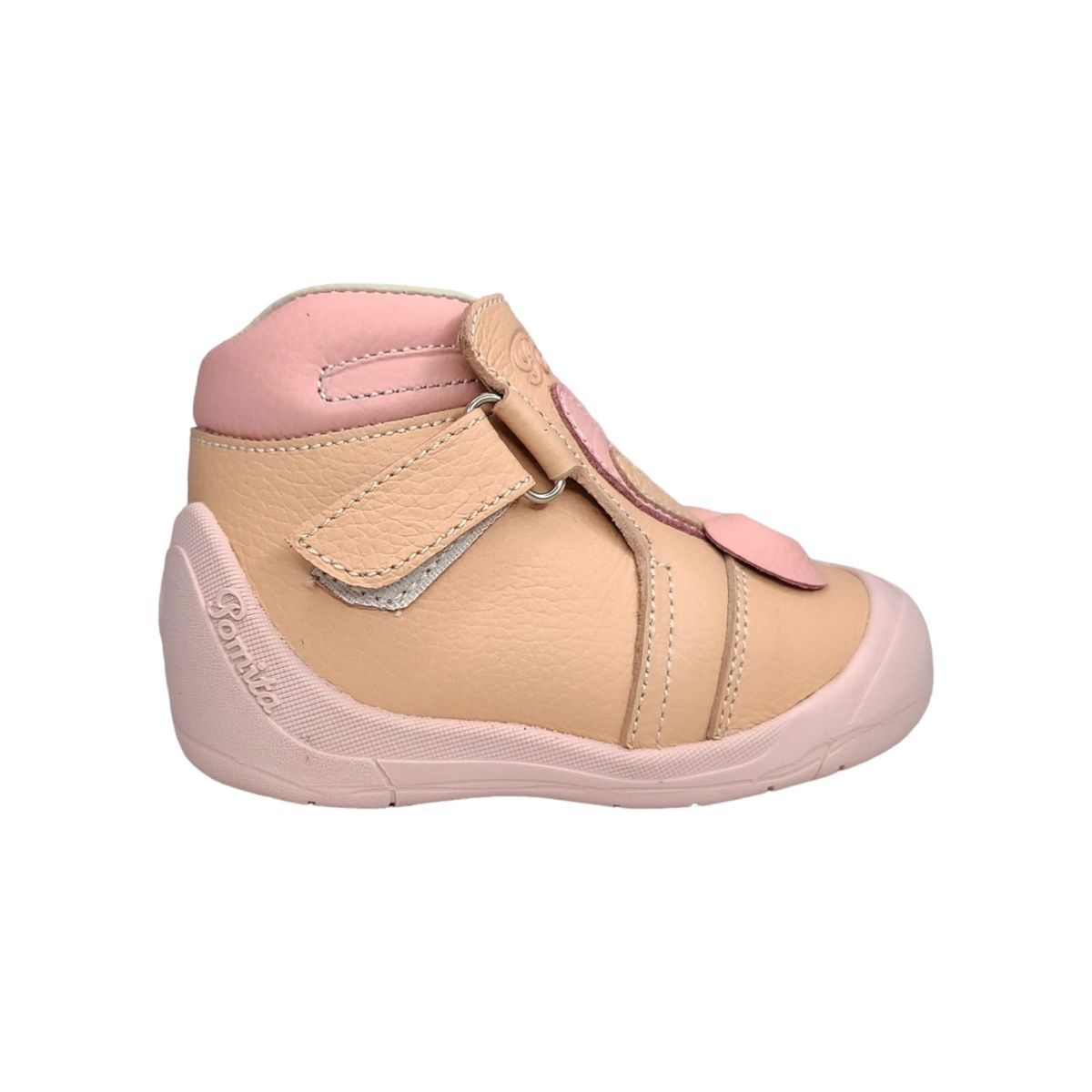 GENERICO - Botín conejo semi-ortopédico Nude gateador Pibe Pega para niña bebé