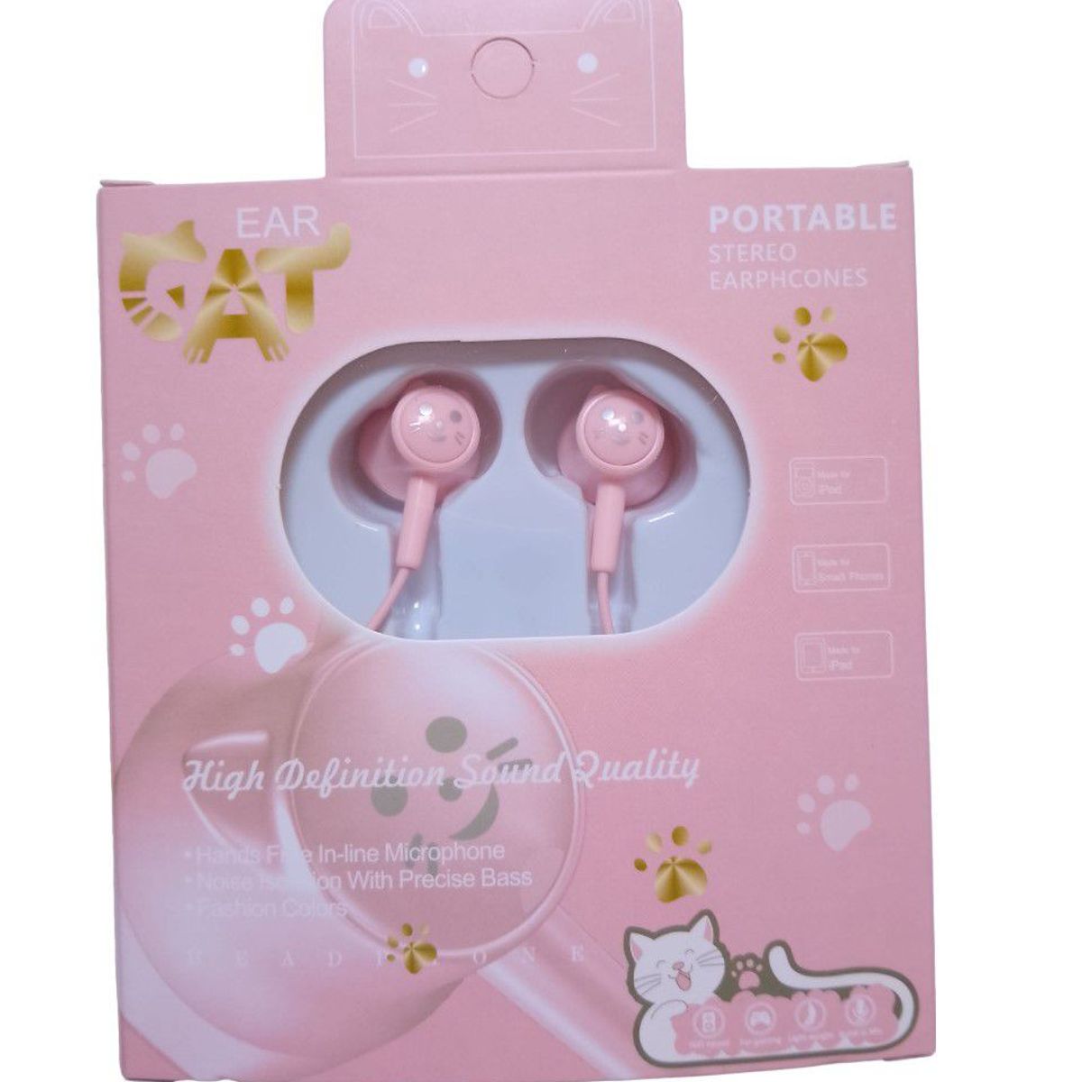 GENERICO - Audífonos Cat Ear - Color Rosado