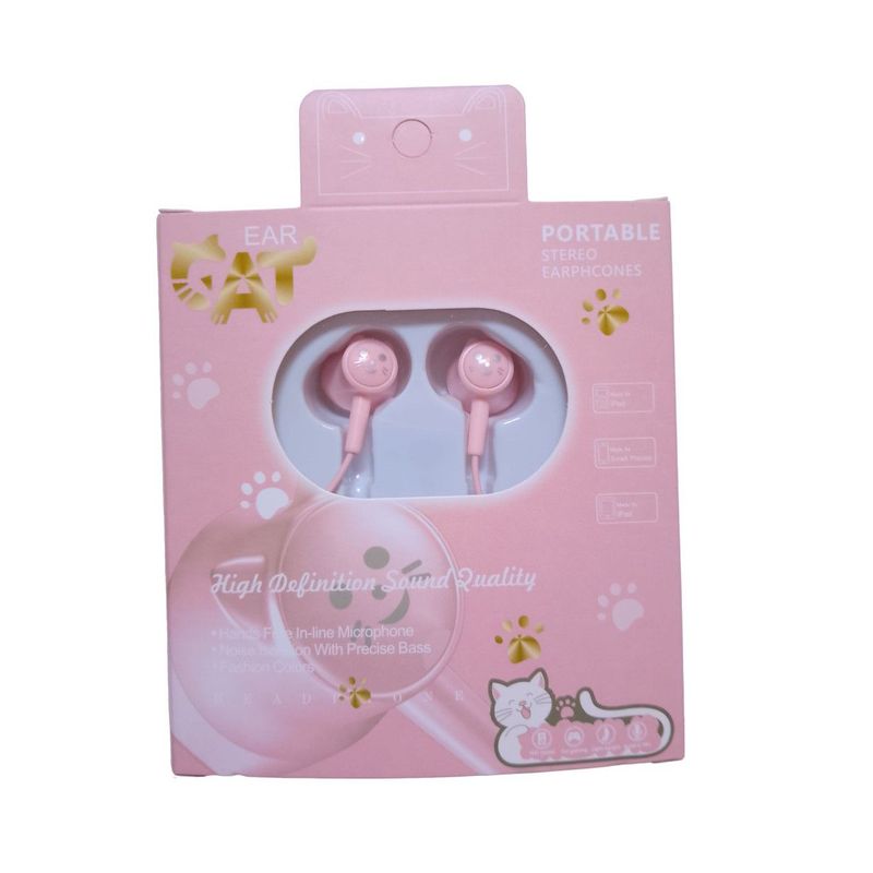 GENERICO - Audífonos Cat Ear - Color Rosado