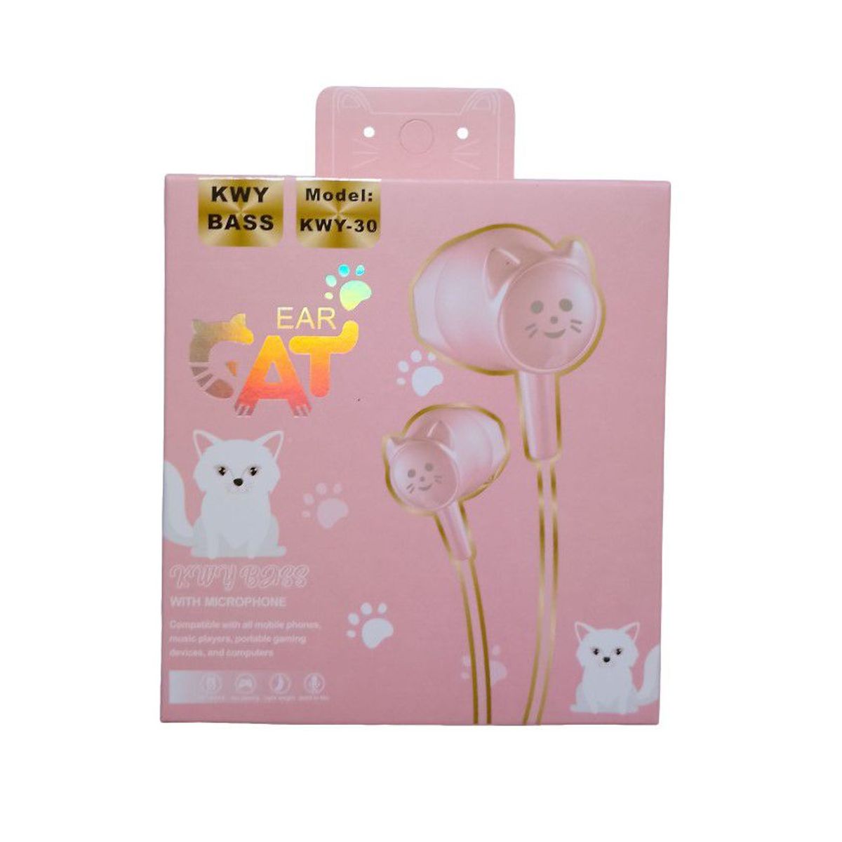 GENERICO - Audífonos Cat Ear - Color Rosado