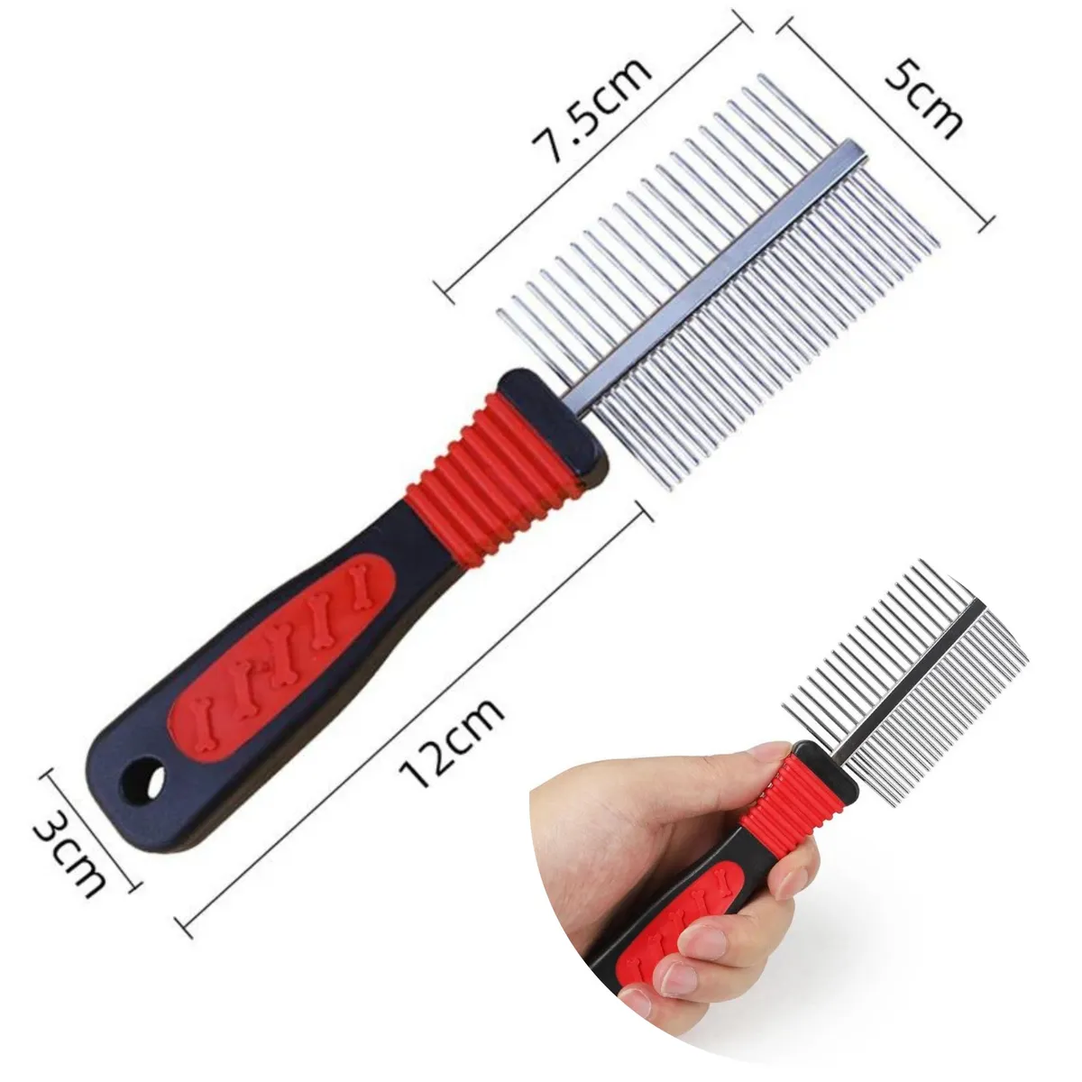 GENERICO - PEINE PARA MASCOTAS DE DOBLE CARA