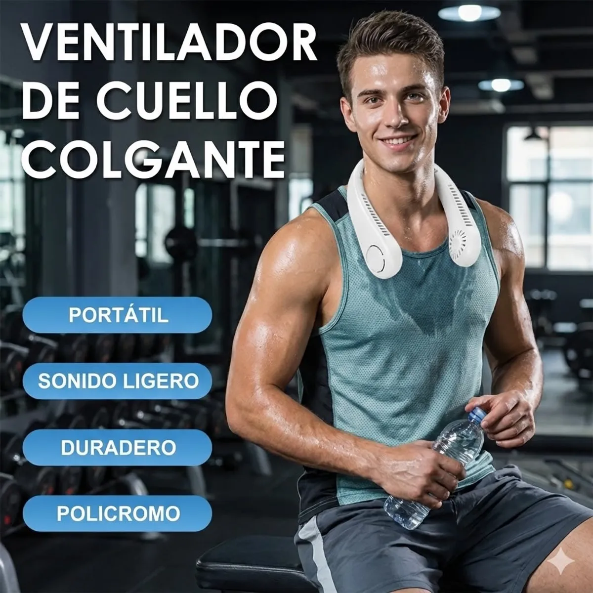 GENERICO - Ventilador portátil para el cuello Enfriador de aire recargable