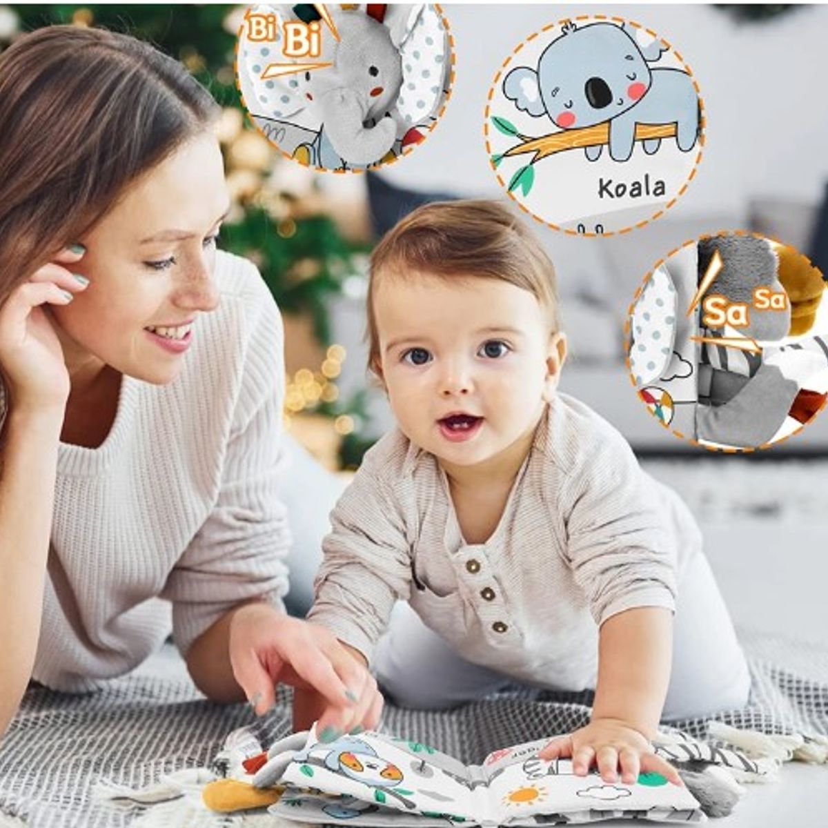 GENERICO - Libro de tela sensorial para bebes y niños