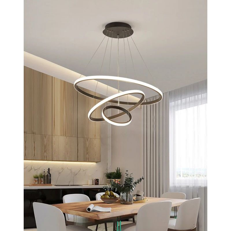 GENERICO - Lampara colgante ARO LED Incluye control remoto