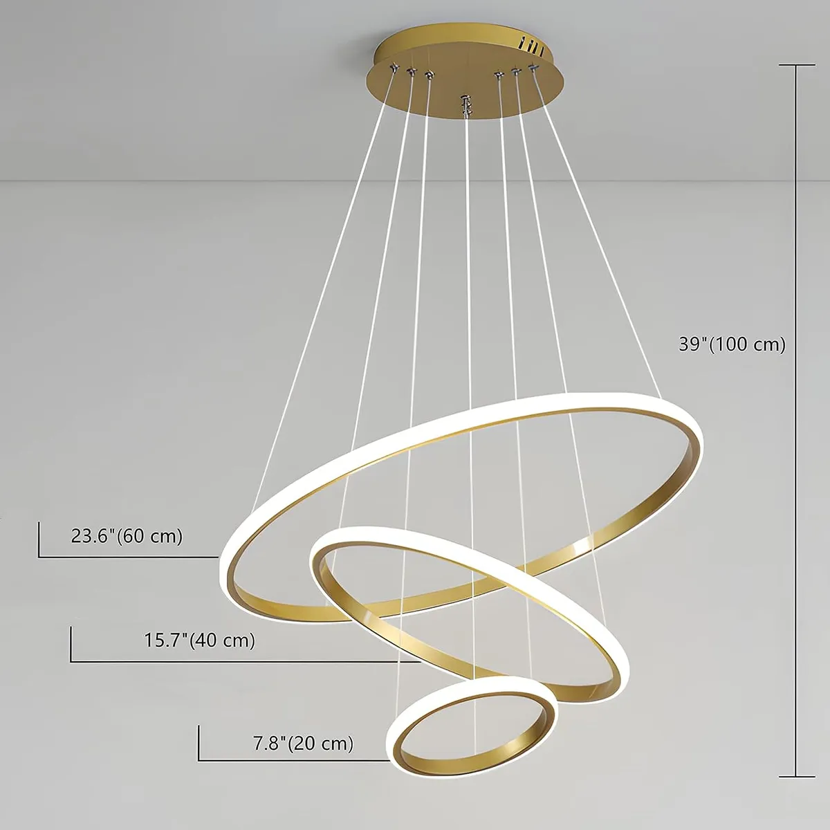 GENERICO - Lampara colgante ARO LED Incluye control remoto