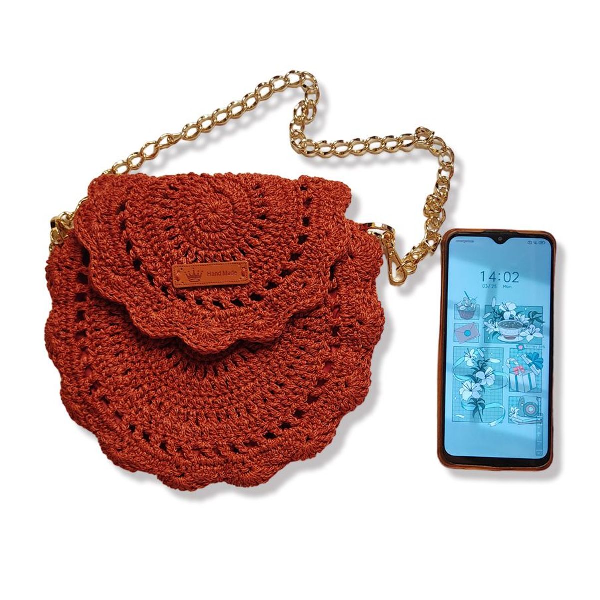 GENERICO - Cartera de moda Crochet Tejido a Mano