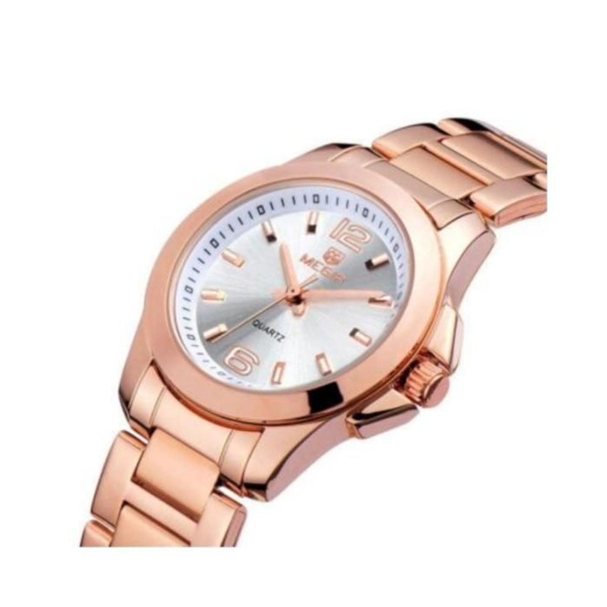 MEGIR - Reloj Megir de Acero Oro Rosa con Blanco MEG-M-5