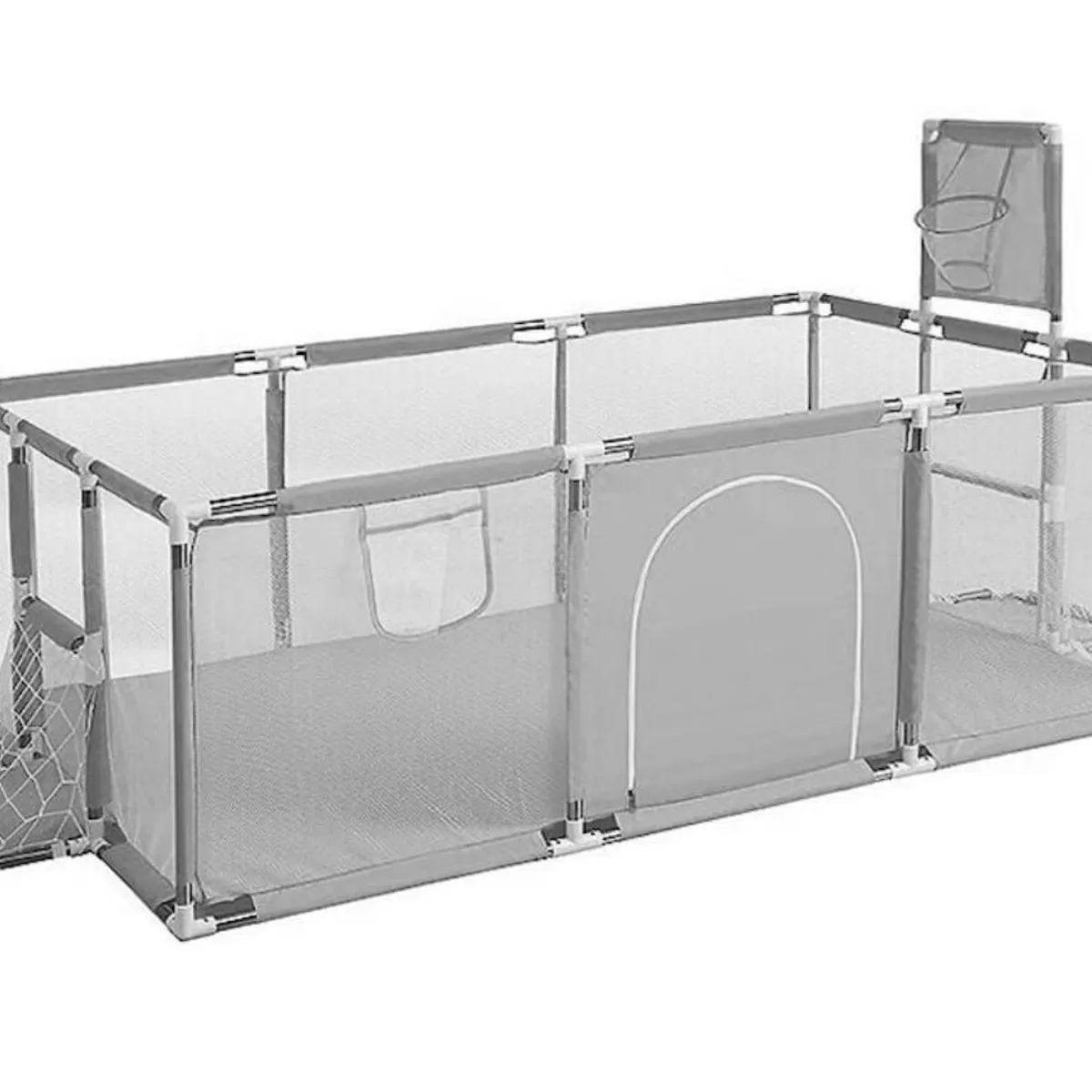 GENERICO - Corral para Bebe Niños Portati Arco BAsket Gris