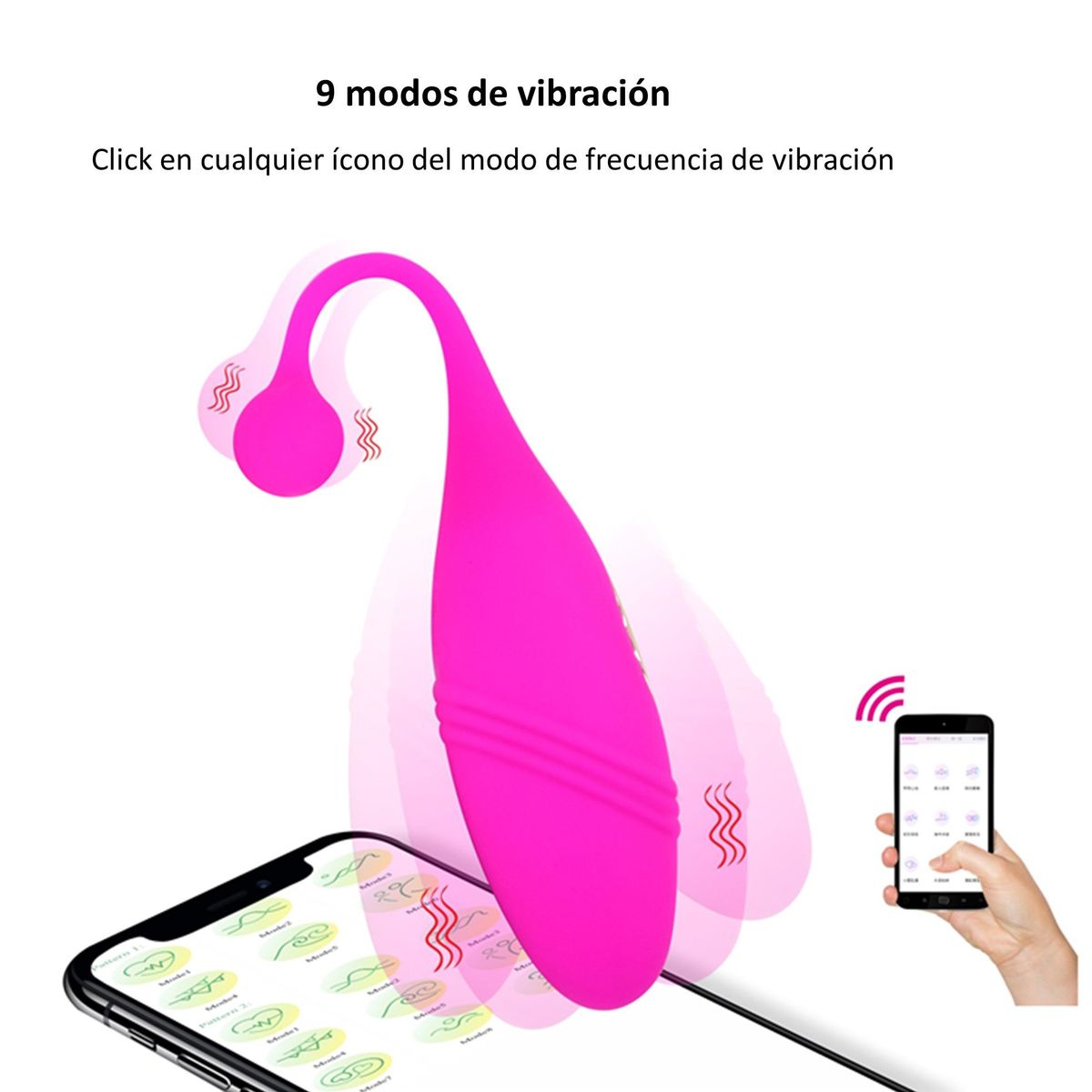 GENERICO - Vibrador con uso con app - forma de huevoRosado