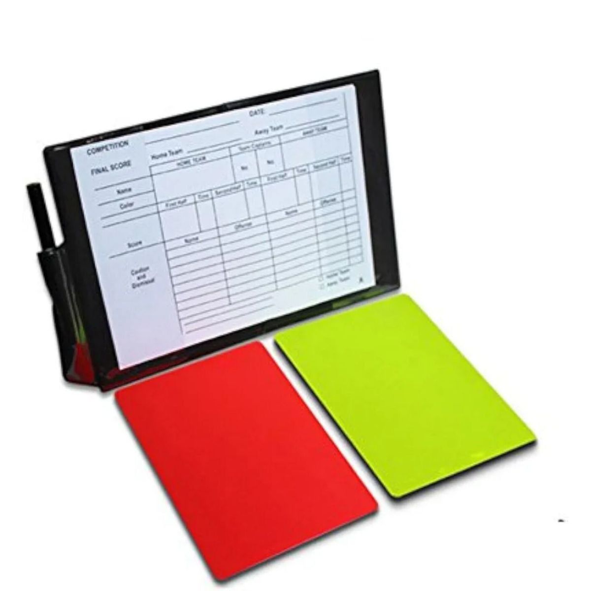 GENERICO - TARJETAS PARA ARBITROS DE FÚTBOL MÁS FUNDA Y LAPIZ