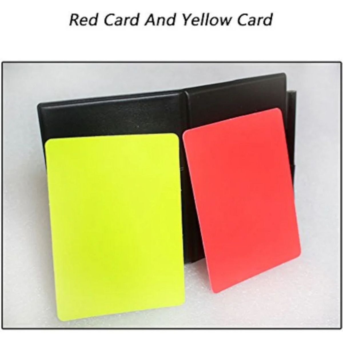 GENERICO - TARJETAS PARA ARBITROS DE FÚTBOL MÁS FUNDA Y LAPIZ