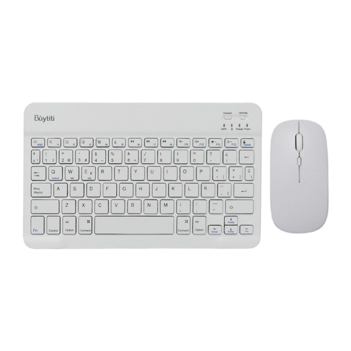 GENERICO - TECLADO Y MOUSE BLUETOOTH RECARGABLE TV LAPTOP CELULAR TABLET PC