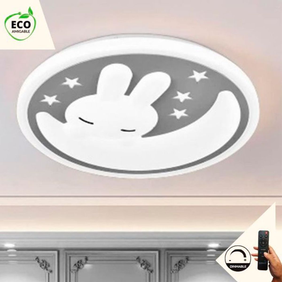 GENERICO - Plafón decorativo para habitación de niños Incluye control remoto