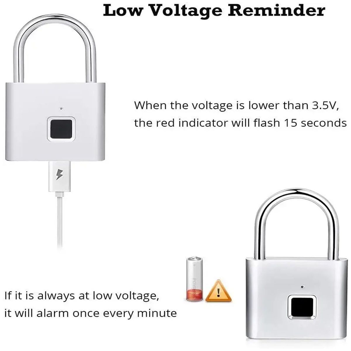 GENERICO - Candado de huella digital candado inteligente antirrobo Smart
