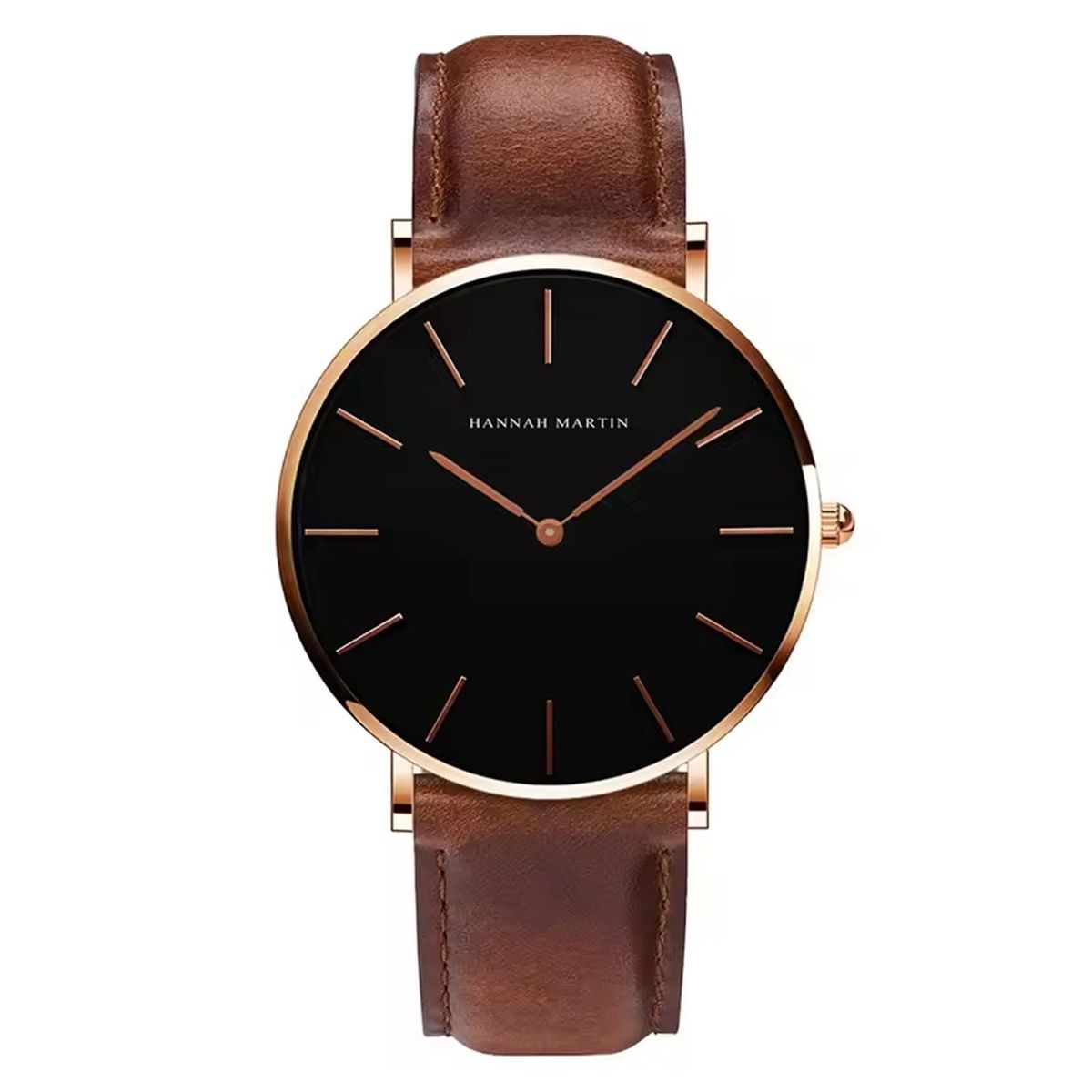 HANNAH MARTIN - RELOJ HOMBRE CUERO MARRÓN HANNAH MARTIN