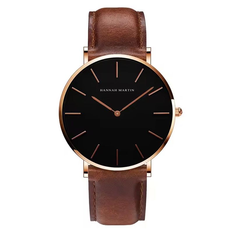 HANNAH MARTIN - RELOJ HOMBRE CUERO MARRÓN HANNAH MARTIN