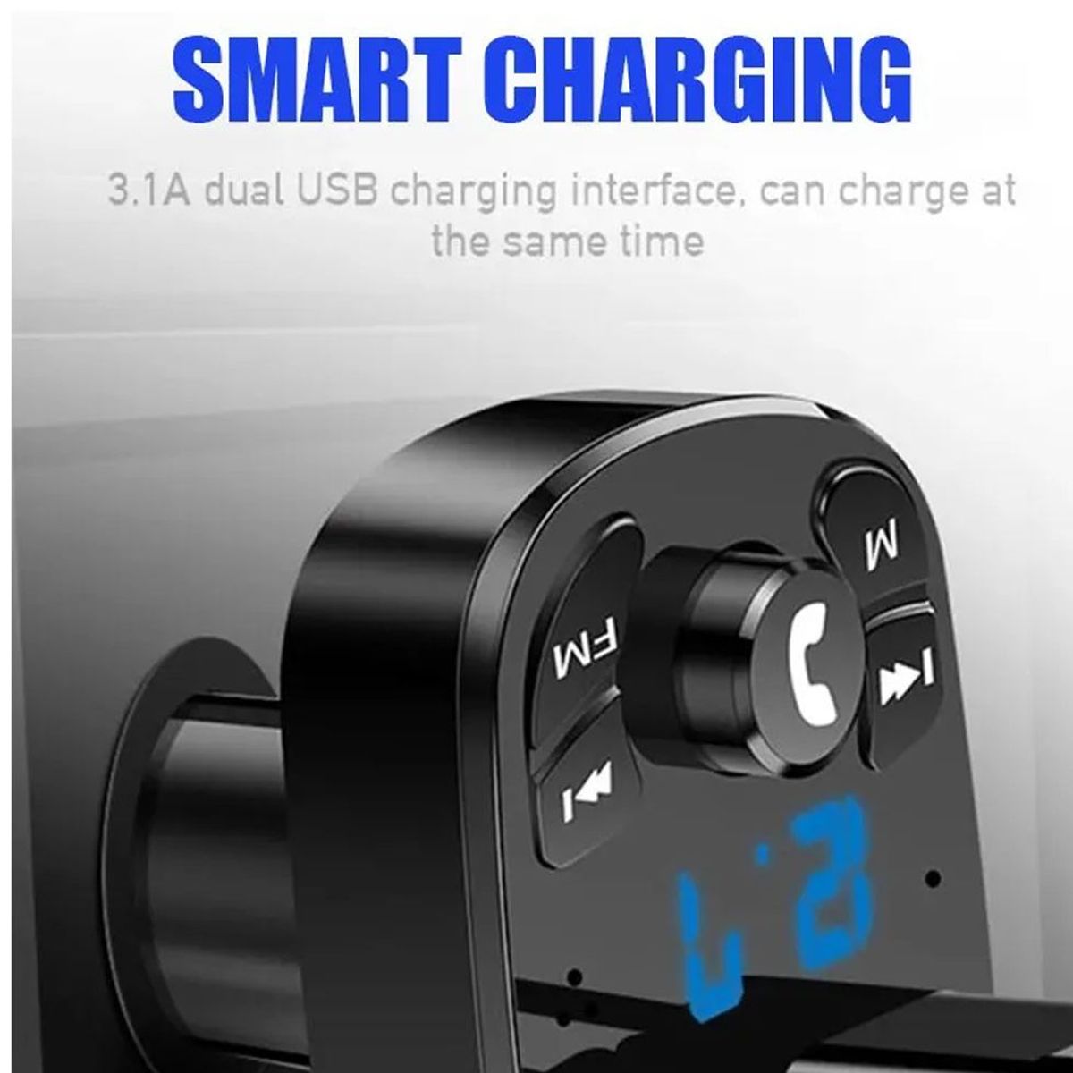 GENERICO - Reproductor Mp3 para AUTO Cargador rápido Usb  RADIO FM Bluetooth