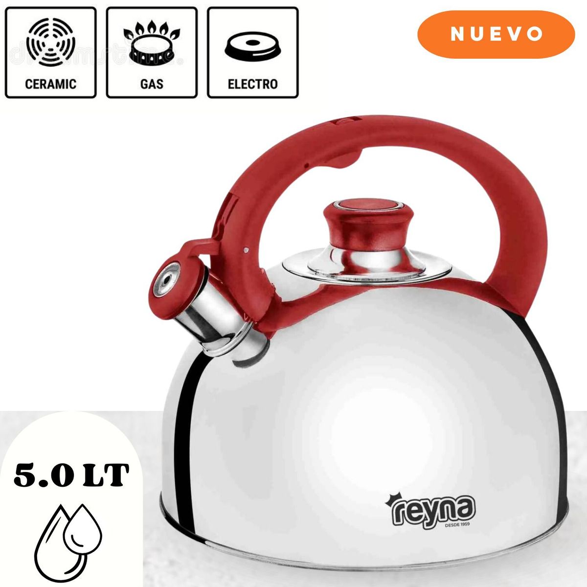 Reyna - Tetera reyna deluxe 5l Acero Inoxidable